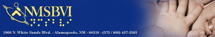 New Mexico School for the Blind and Visually Impaired - 1900 North White Sands Boulevard, Alamogordo, New Mexico 88310, phone (800) 437-3505